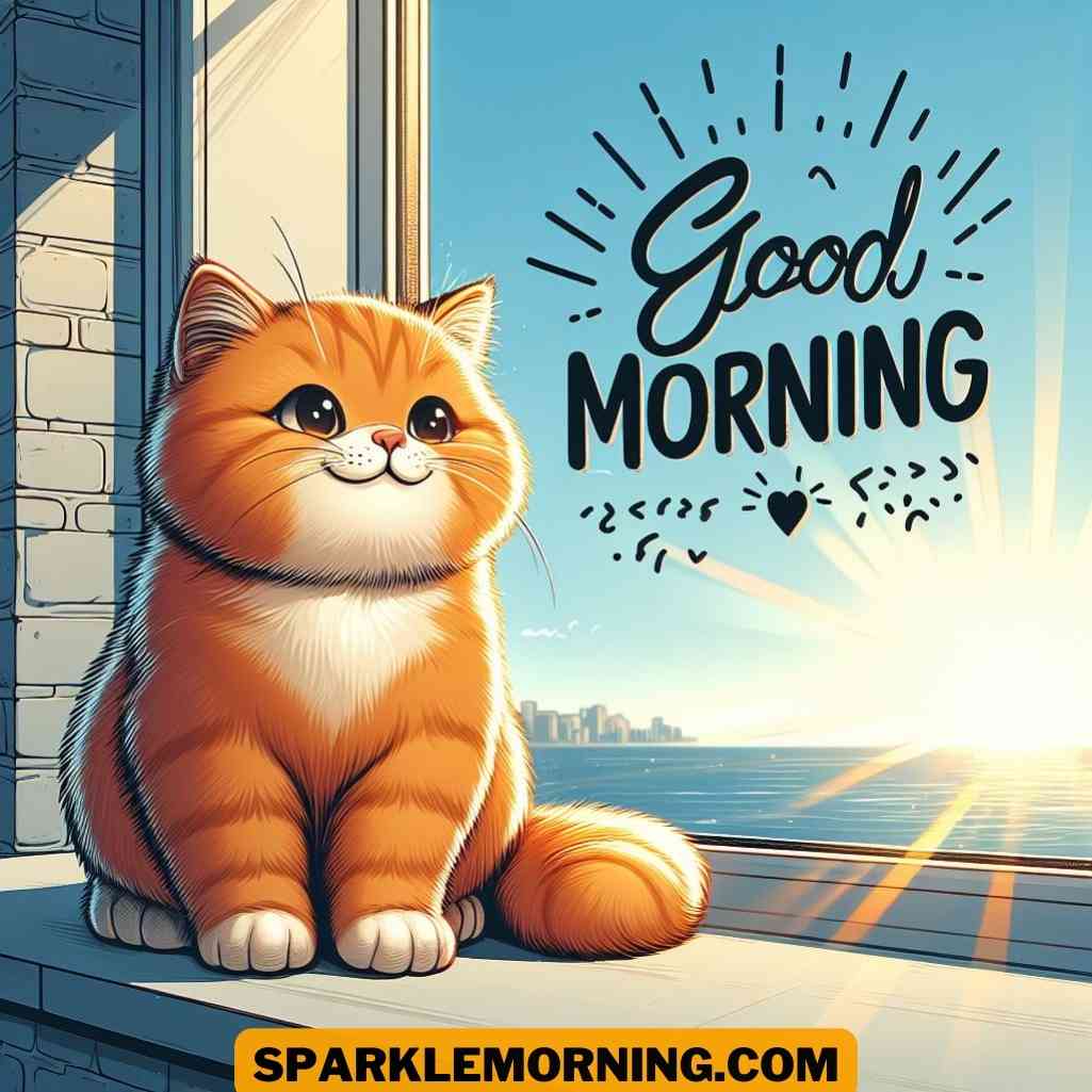 good morning cat images