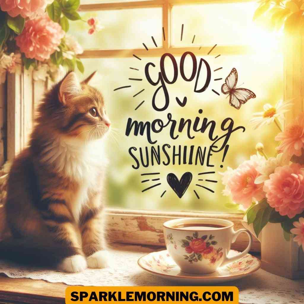 good morning cat images