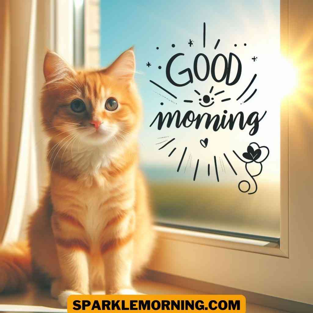 good morning cat images