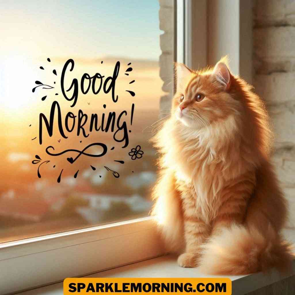 good morning cat images