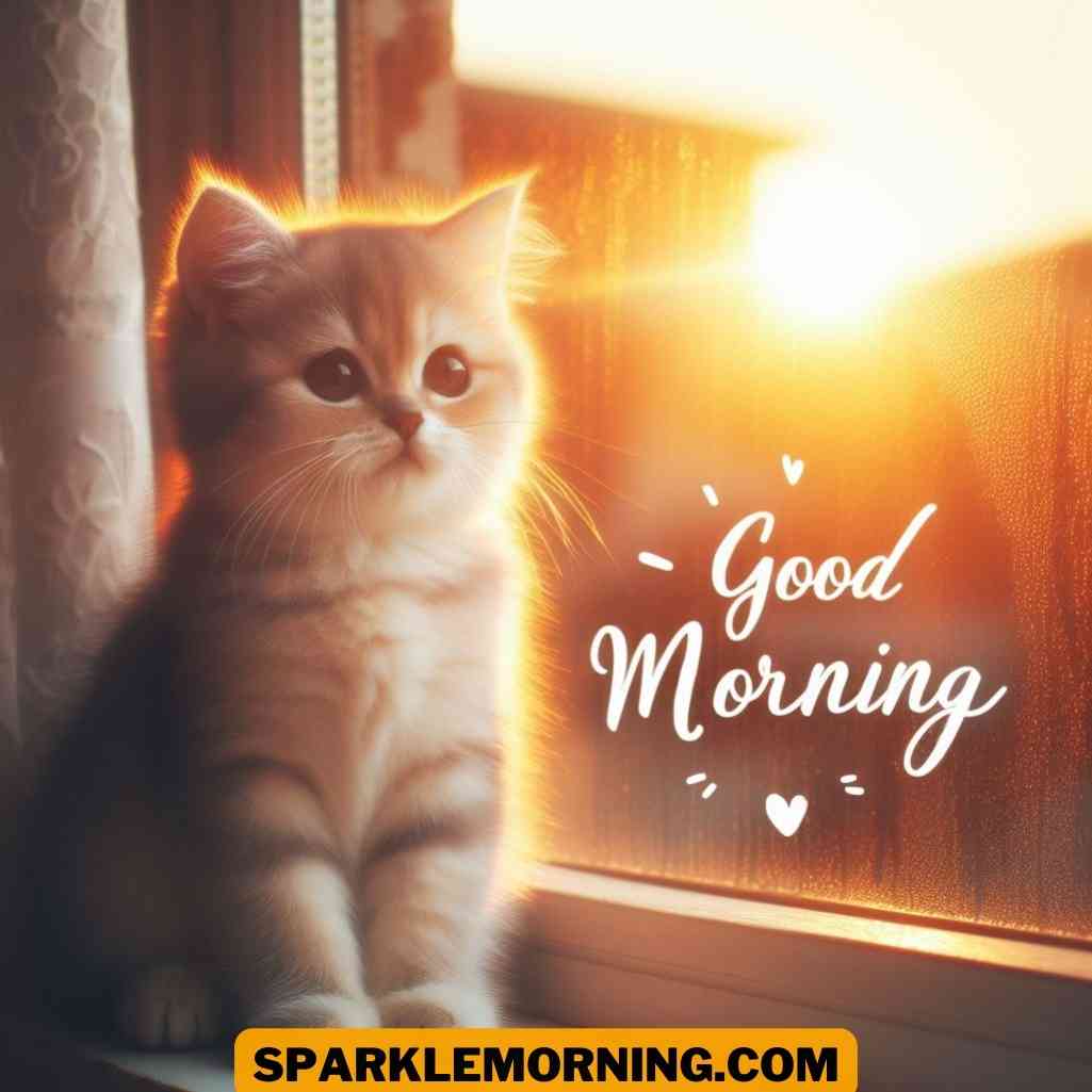 good morning cat images