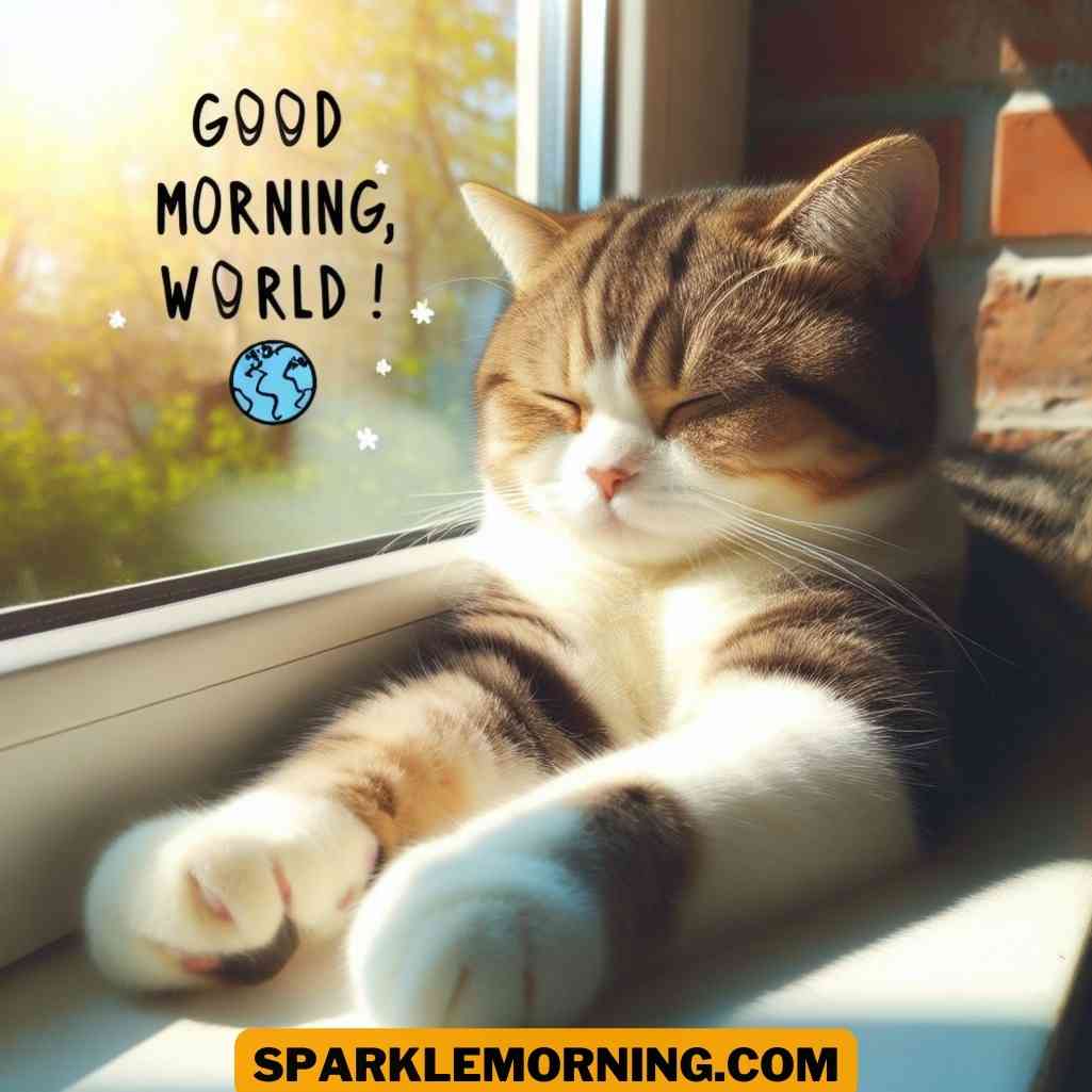 good morning cat images