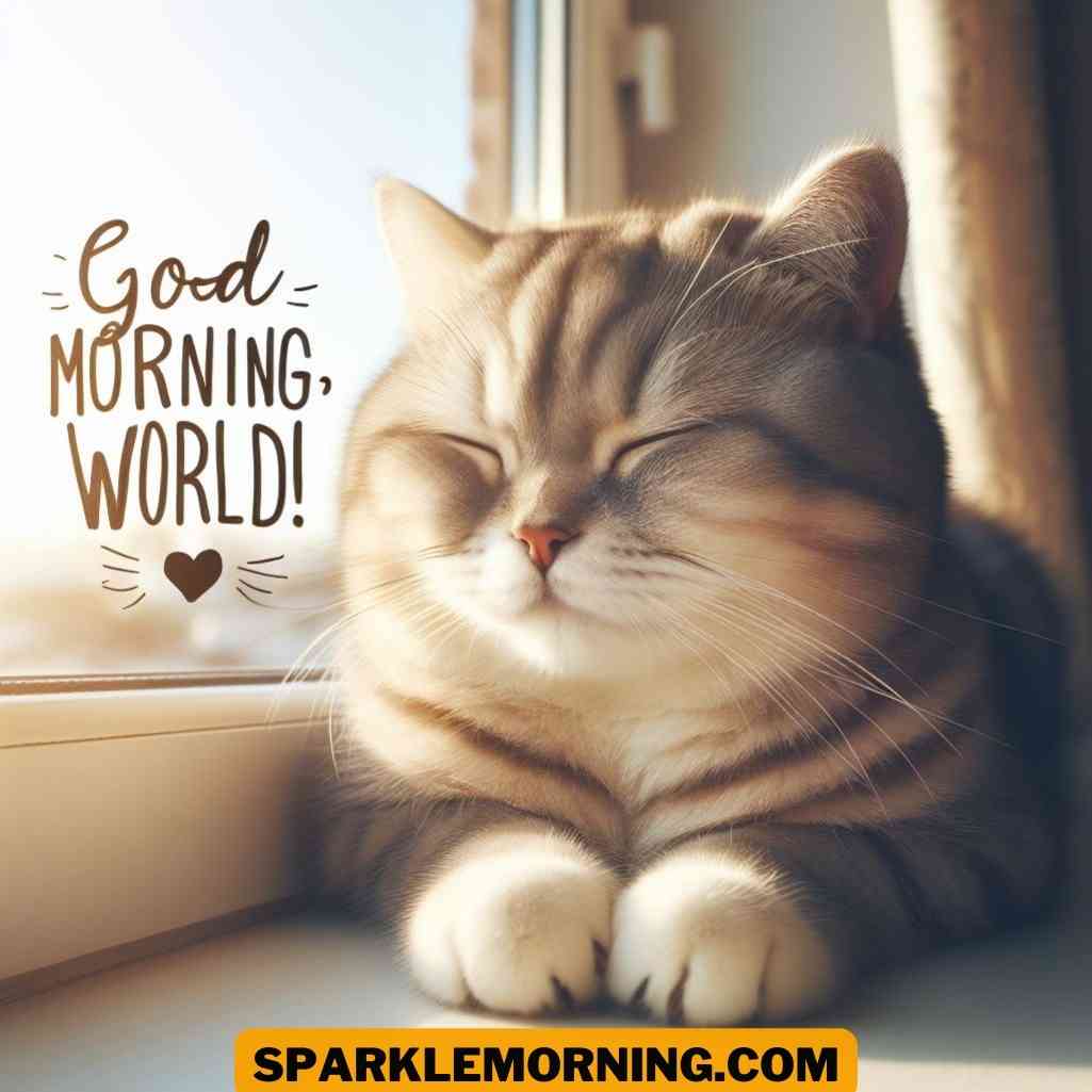 good morning cat images