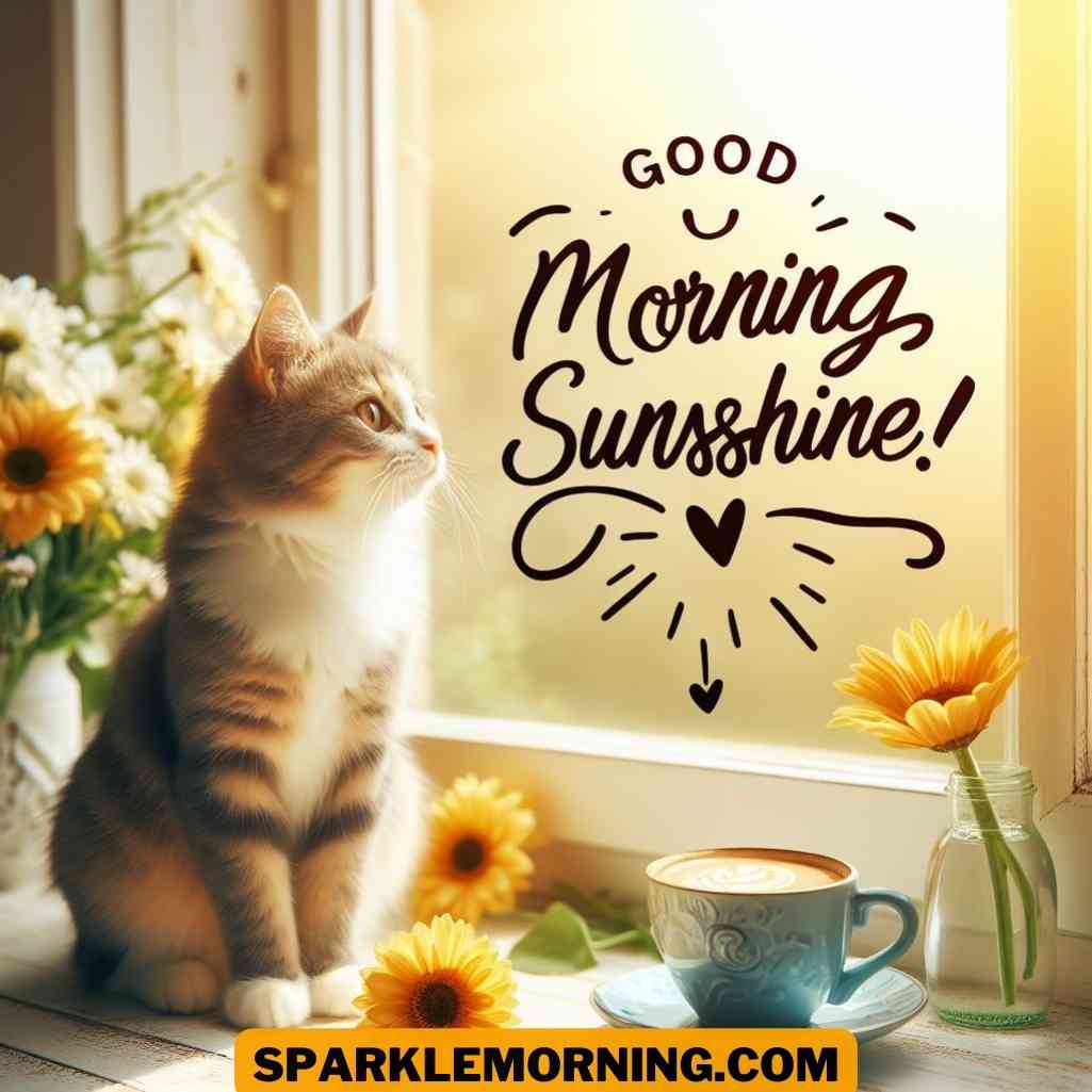 good morning cat images