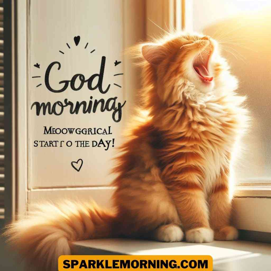 good morning cat images