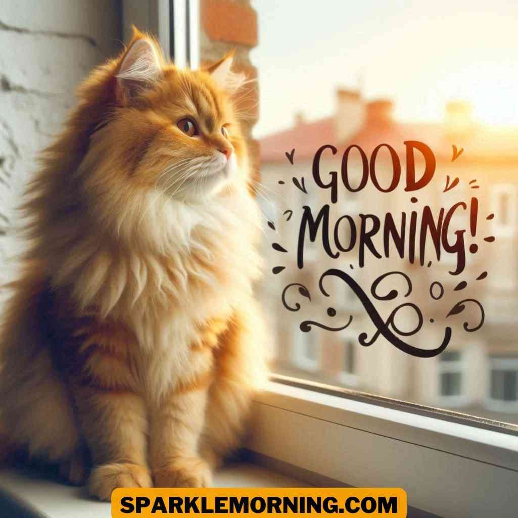 good morning cat images