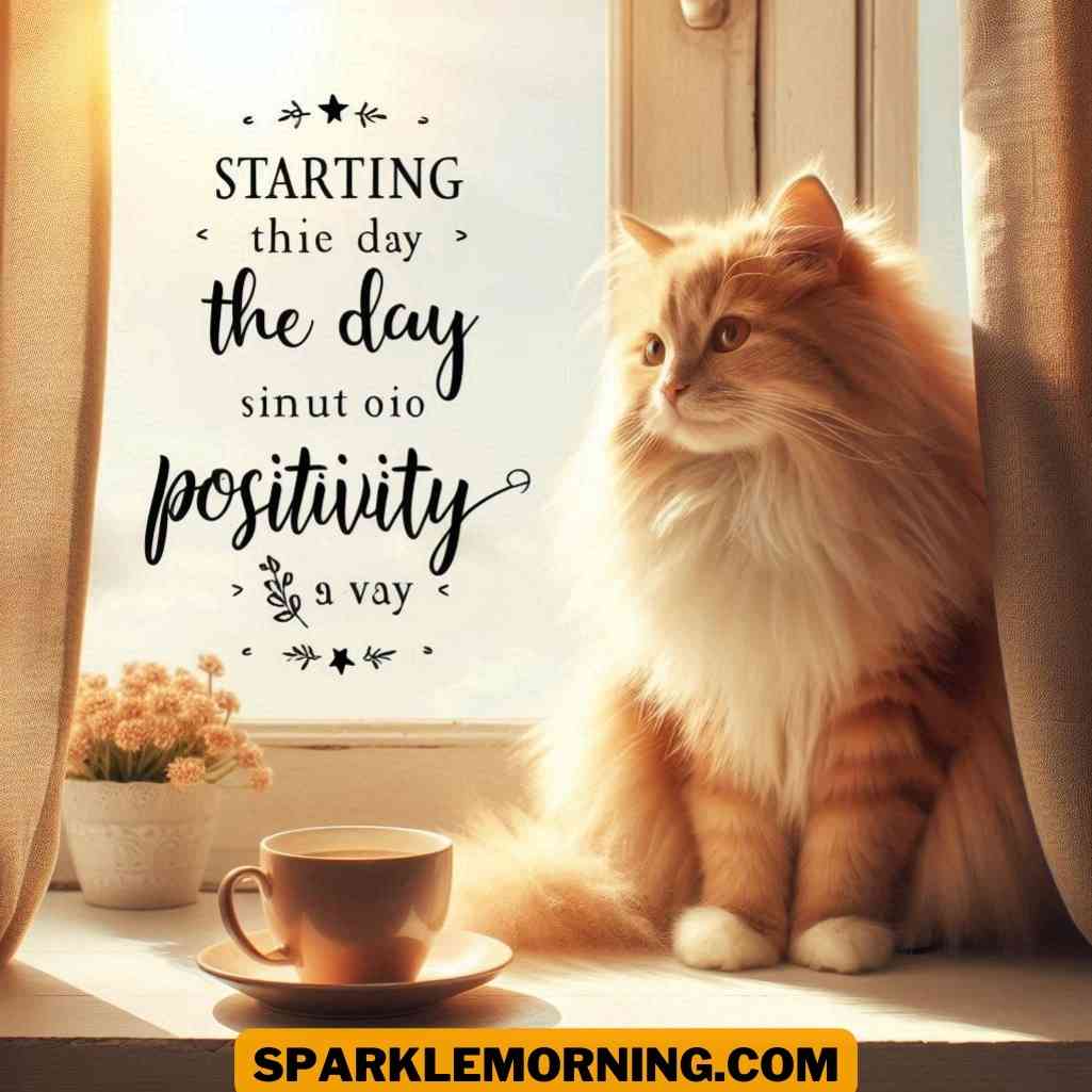 good morning cat images