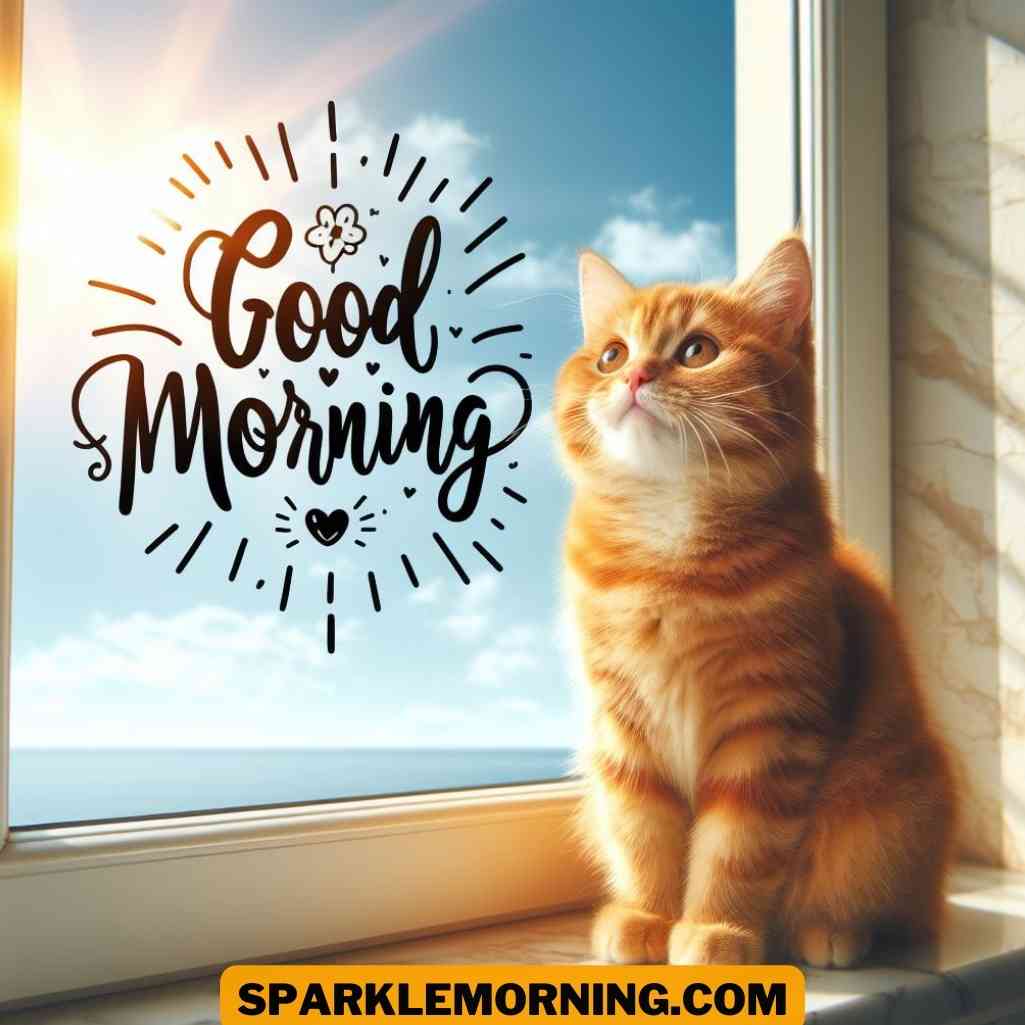 good morning cat images
