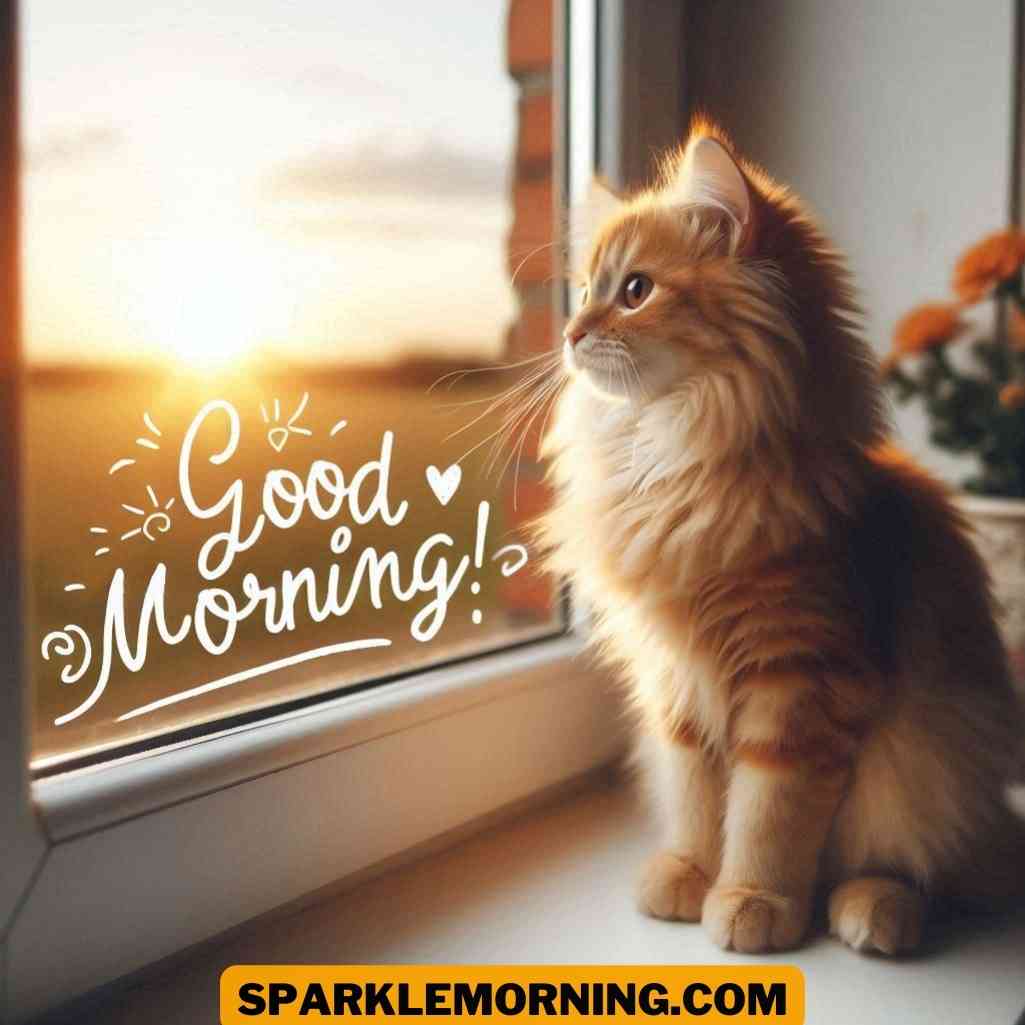good morning cat images