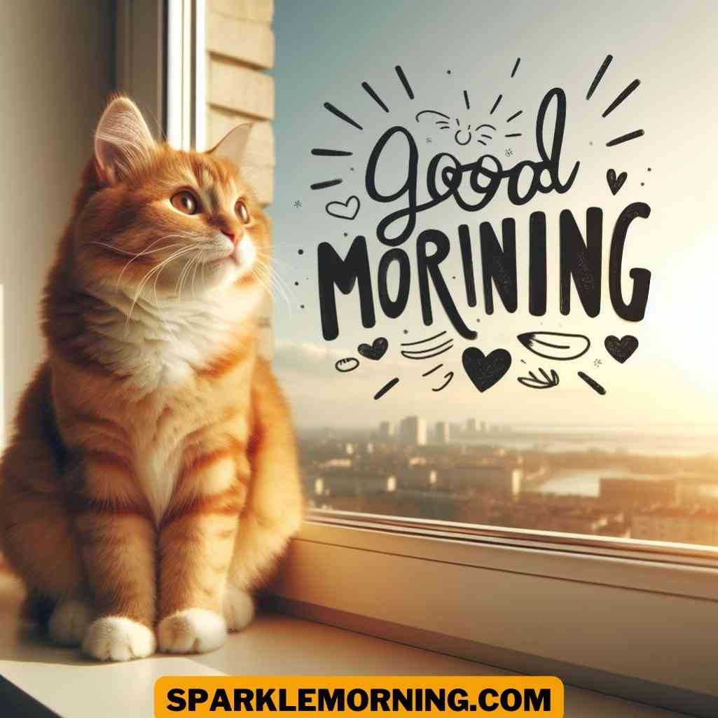good morning cat images