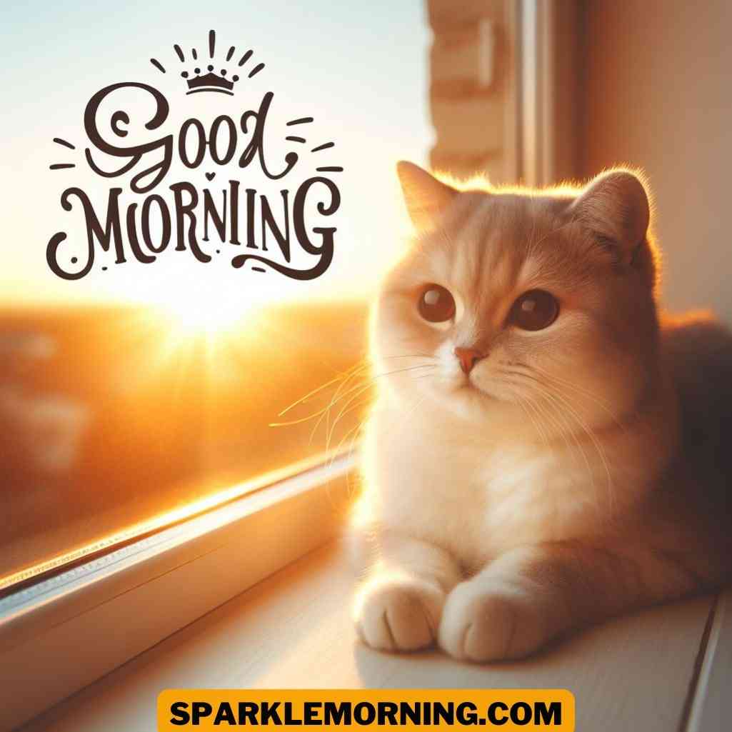good morning cat images