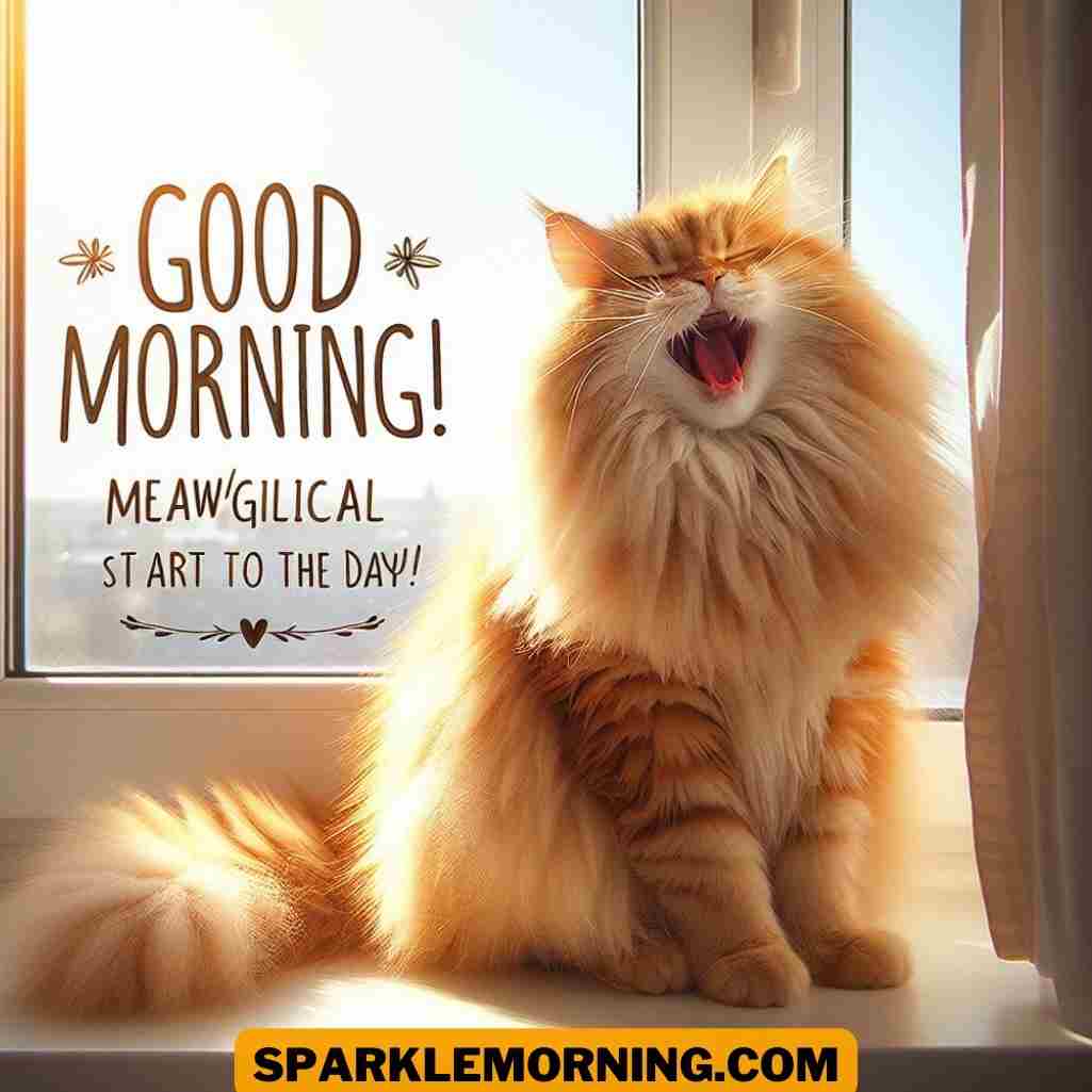 good morning cat images