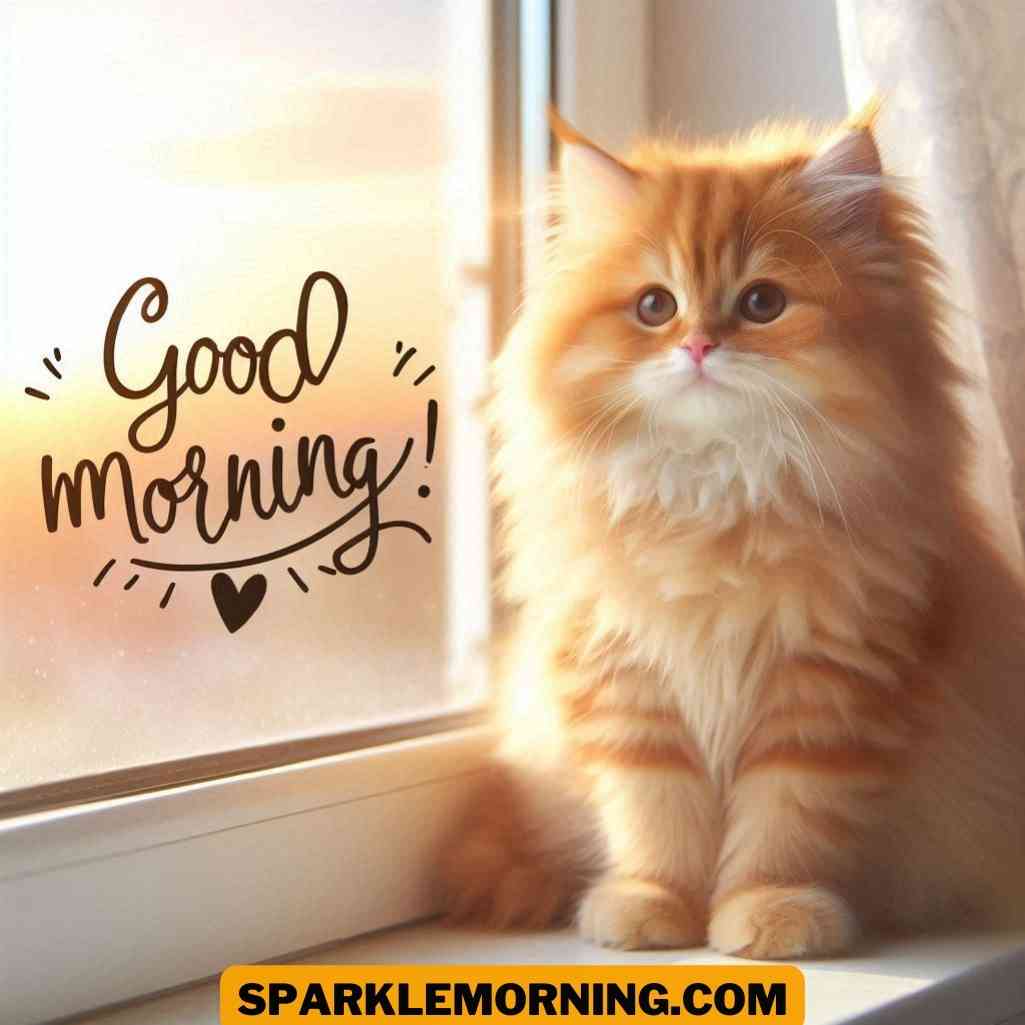 good morning cat images