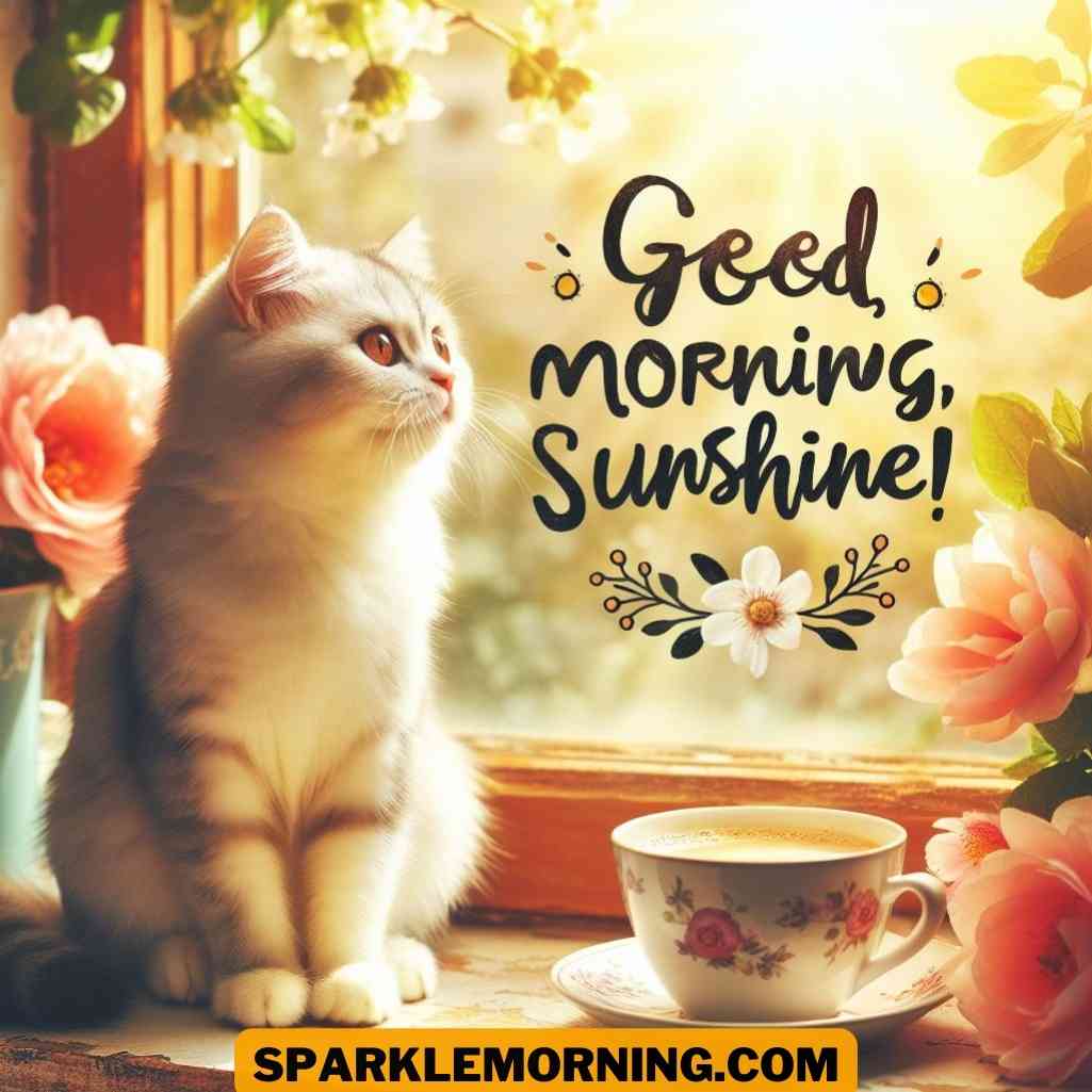 good morning cat images