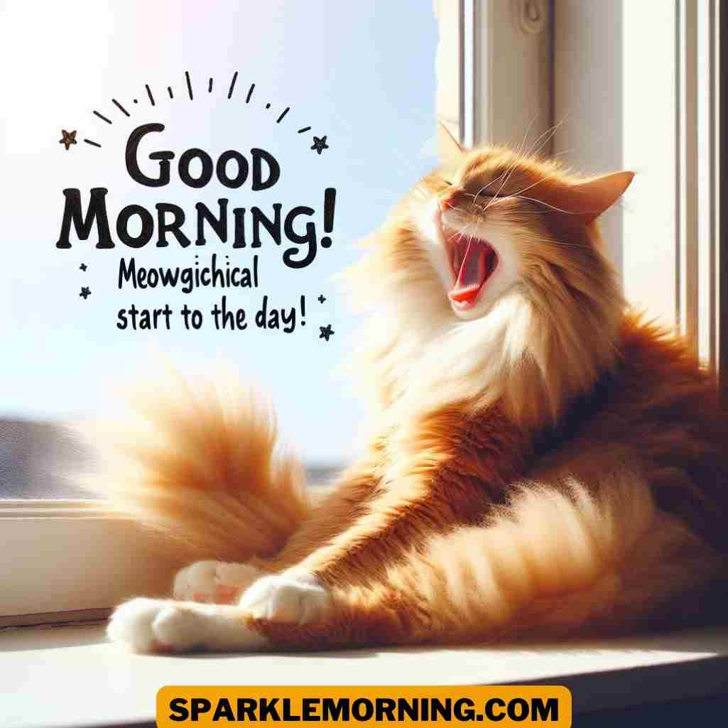 good morning cat images