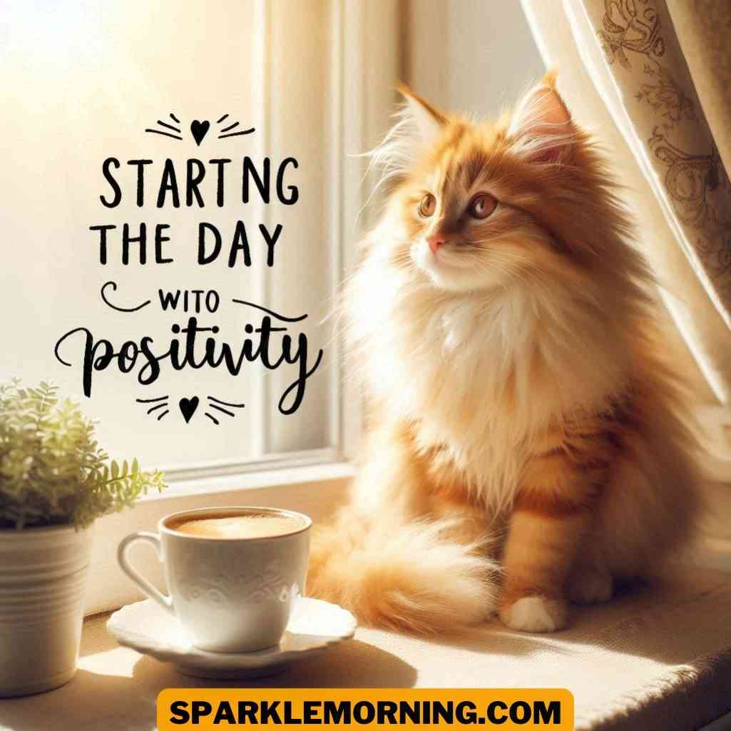 good morning cat images