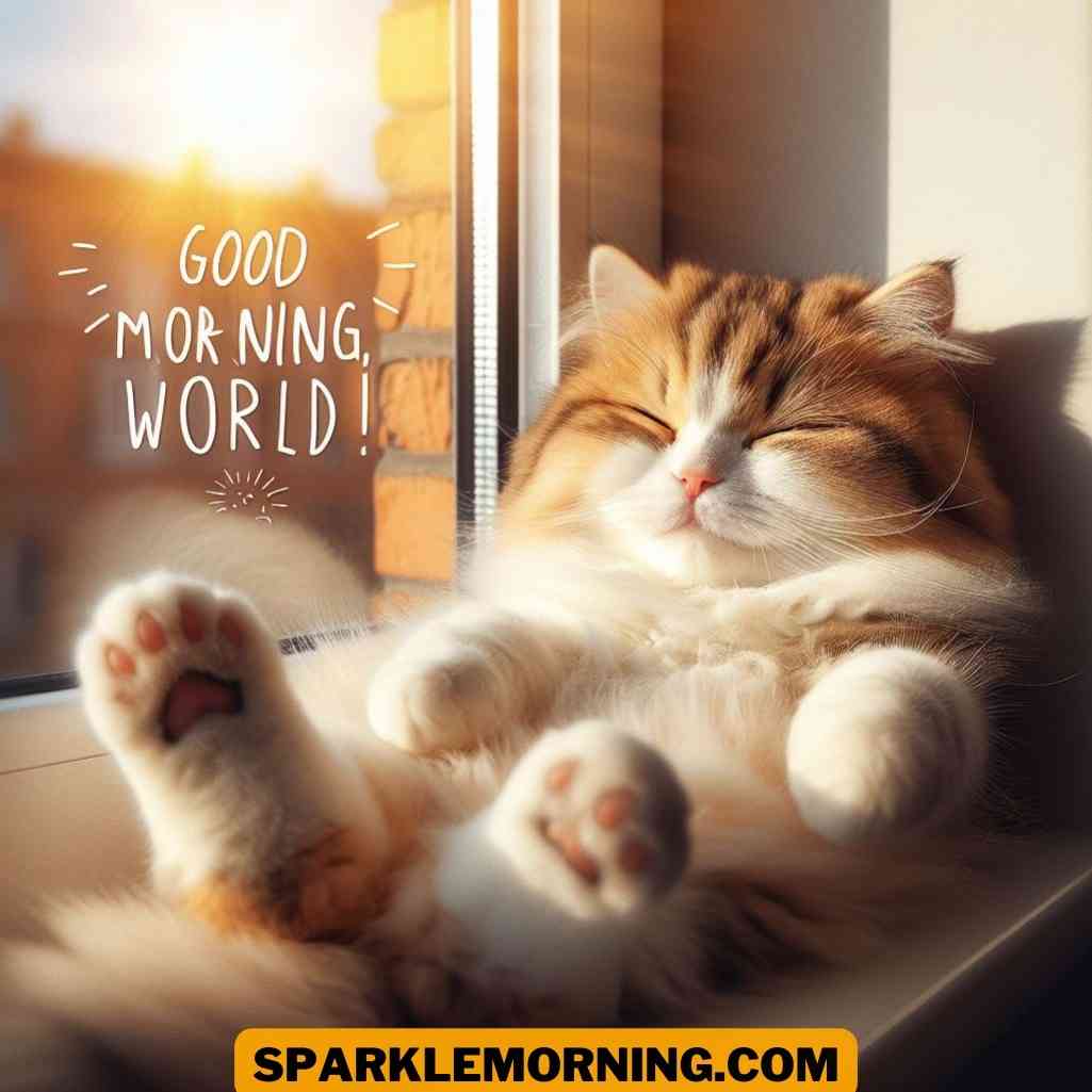 good morning cat images