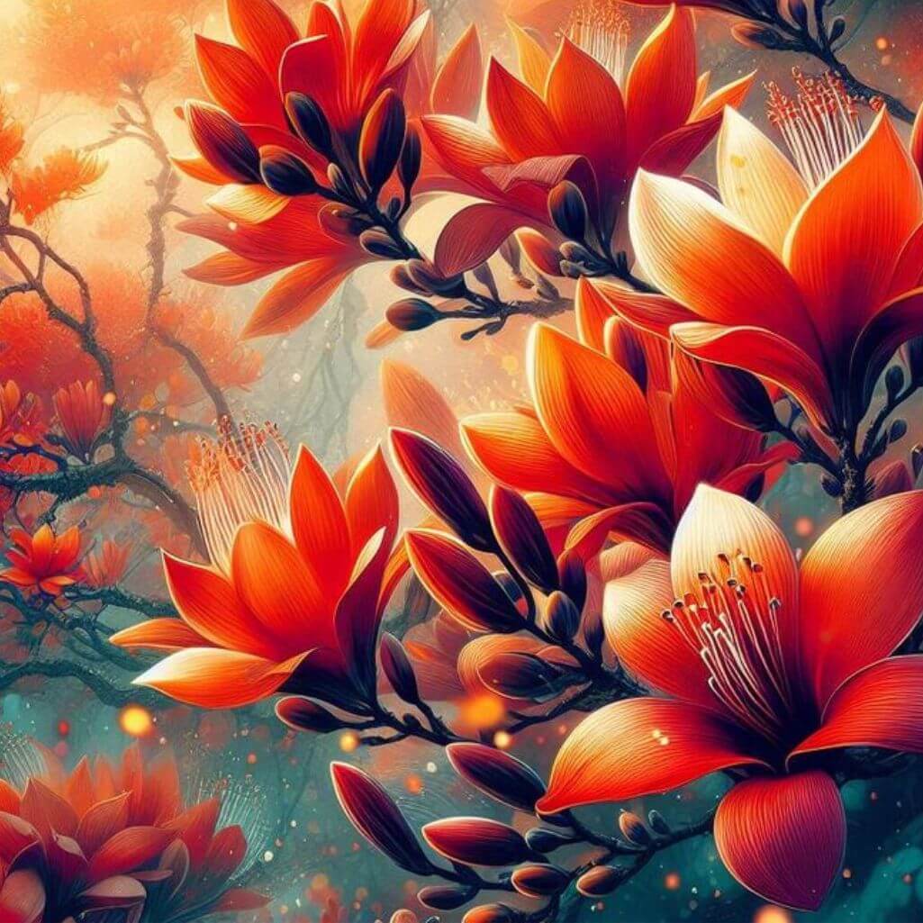 Palash Flower Good Morning Images