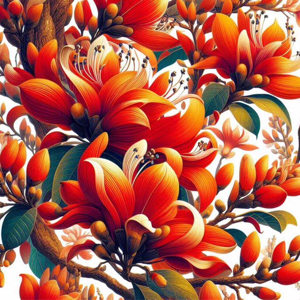 Palash Flower Good Morning Images