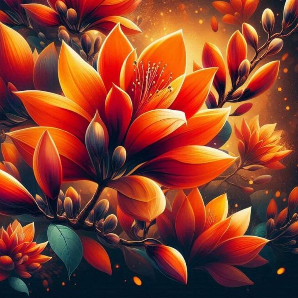 Palash Flower Good Morning Images