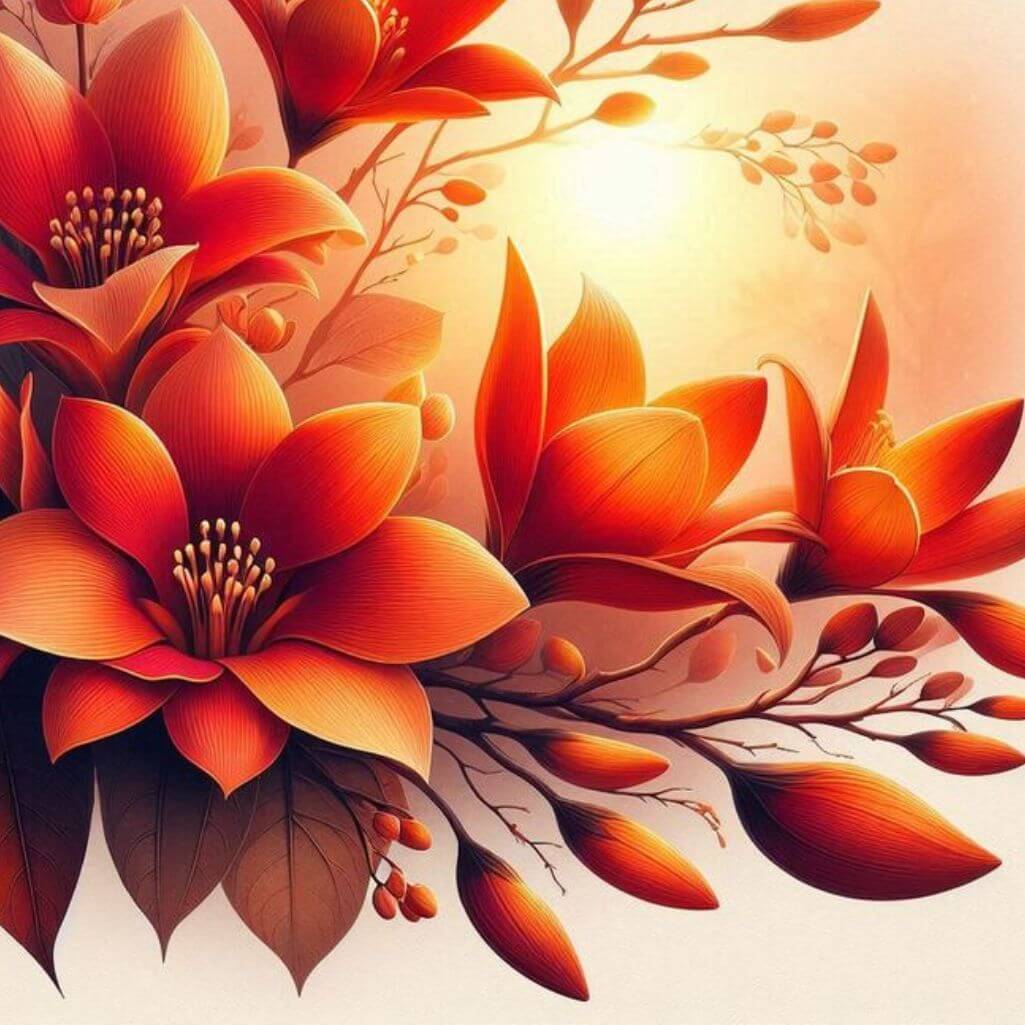 Palash Flower Good Morning Images