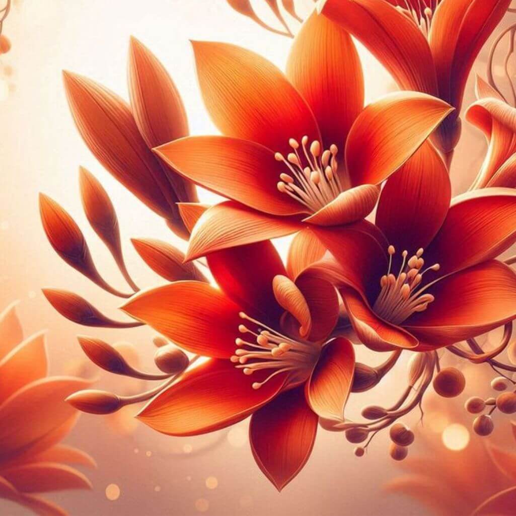 Palash Flower Good Morning Images