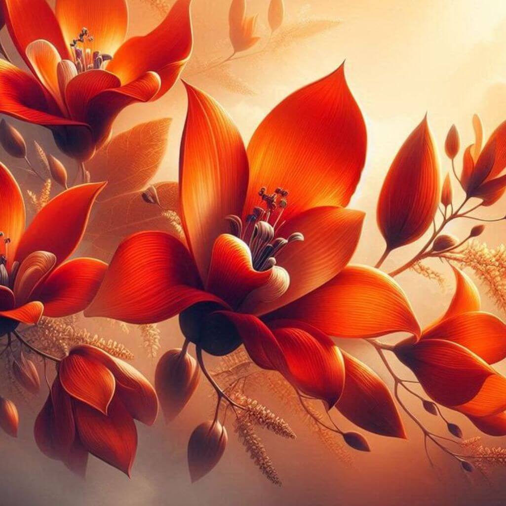 Palash Flower Good Morning Images