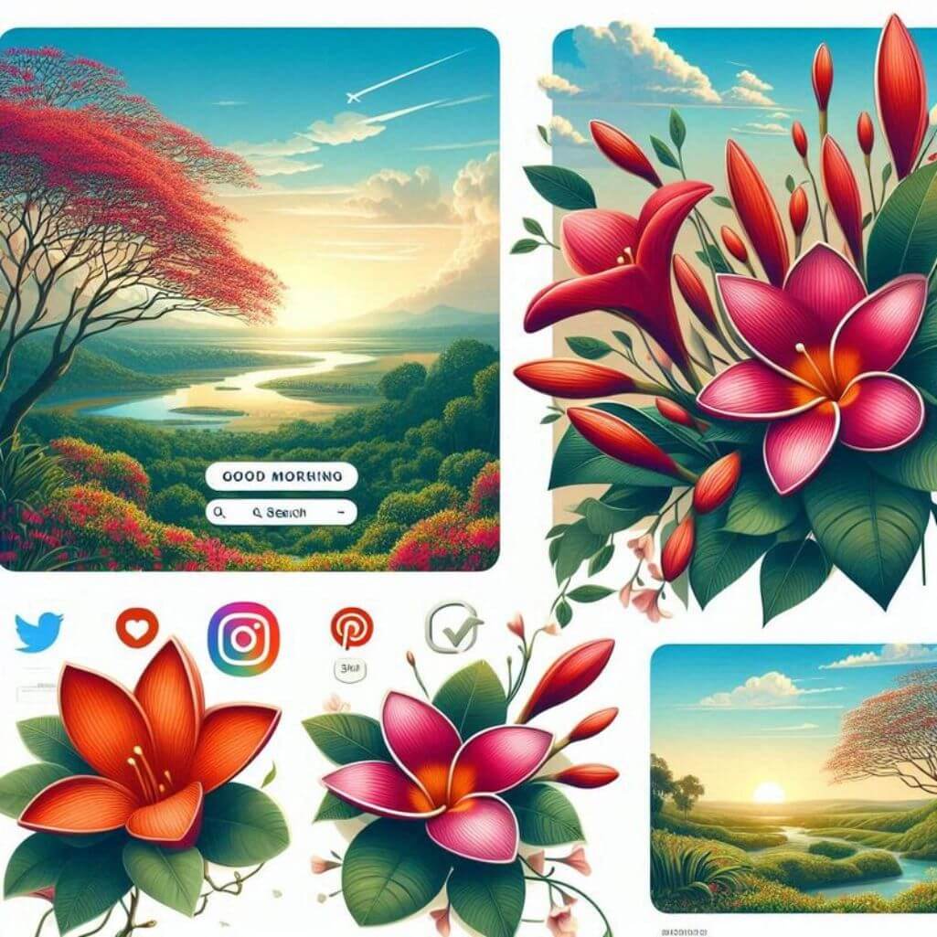 Palash Flower Good Morning Images