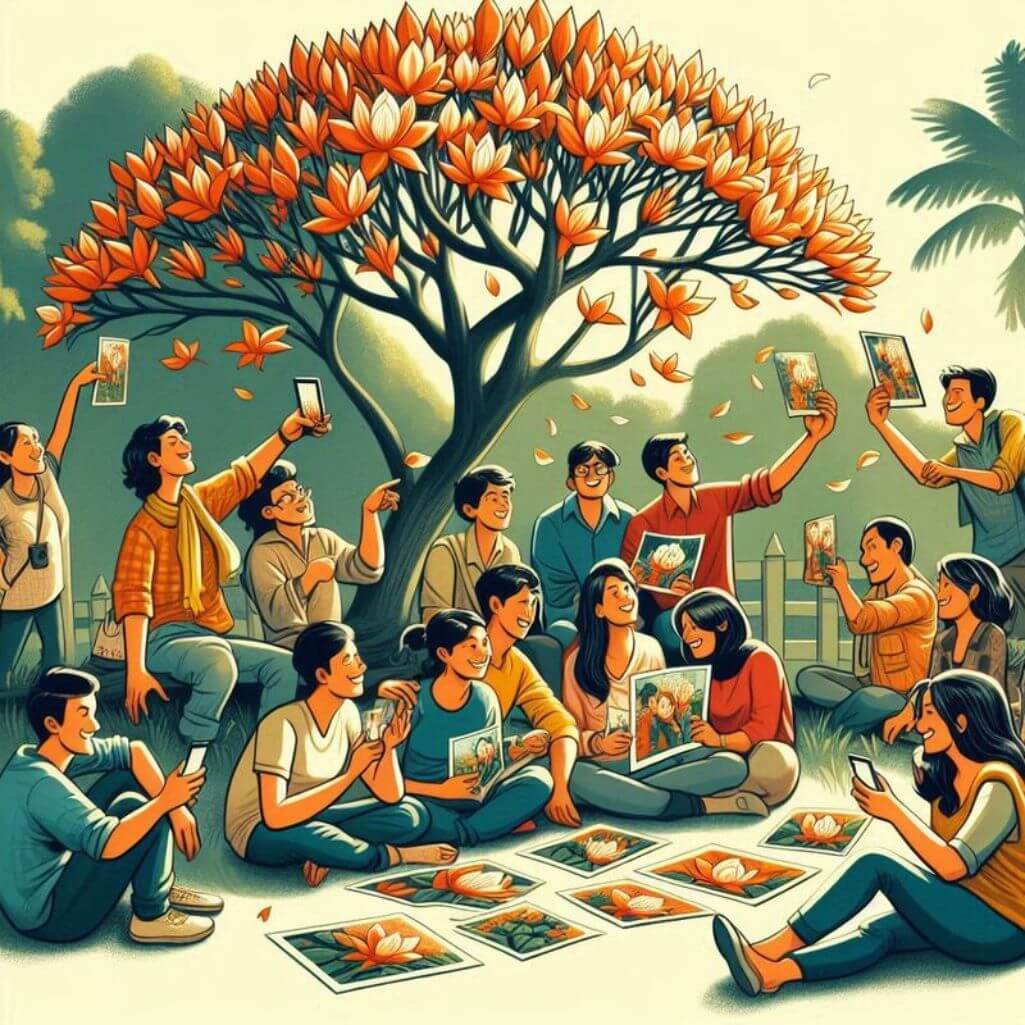 Palash Flower Good Morning Images