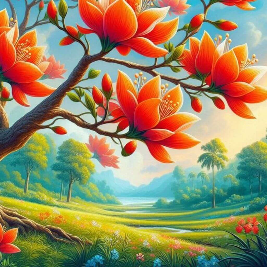 Palash Flower Good morning Images