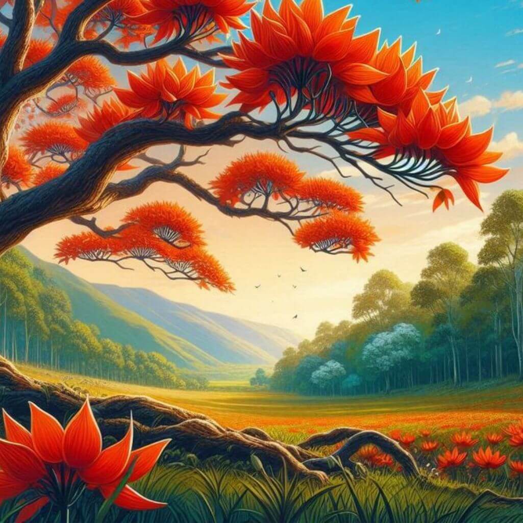 Palash Flower Good morning Images