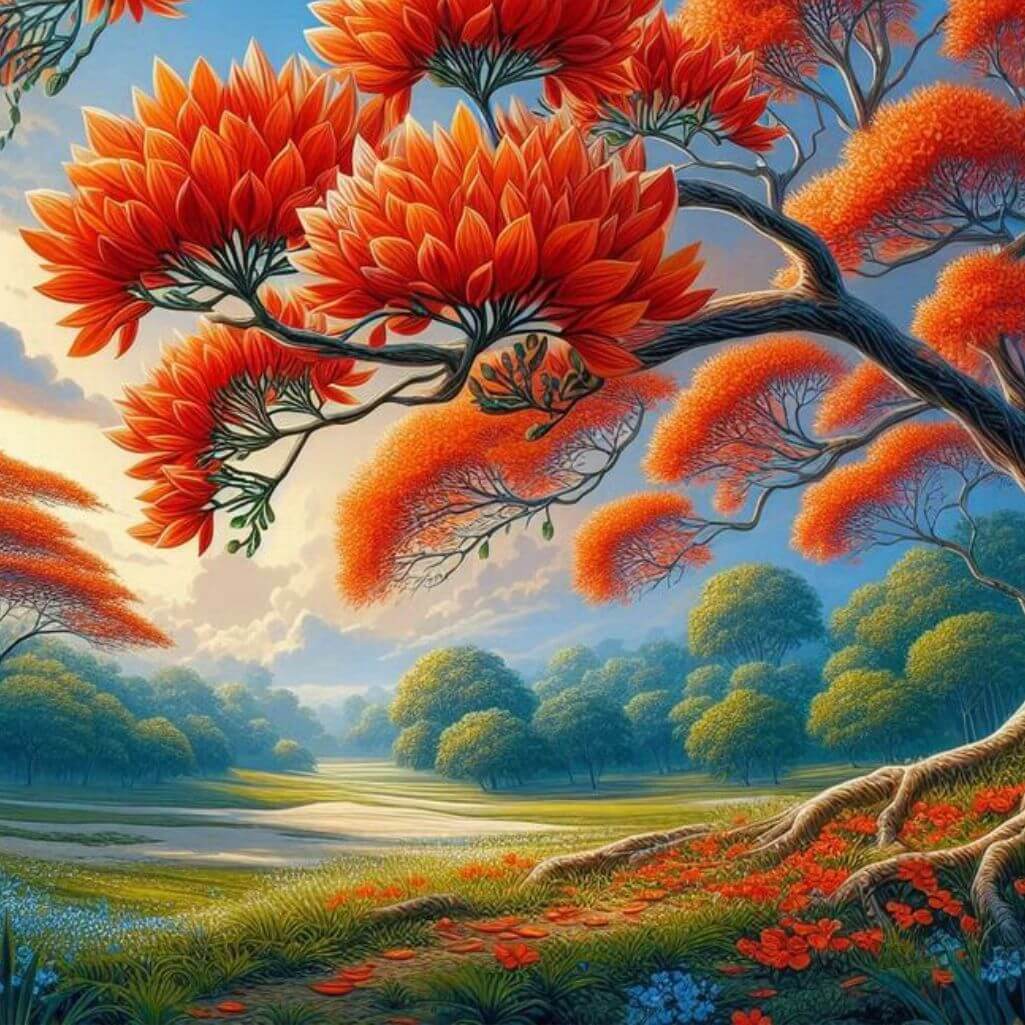 Palash Flower Good morning Images