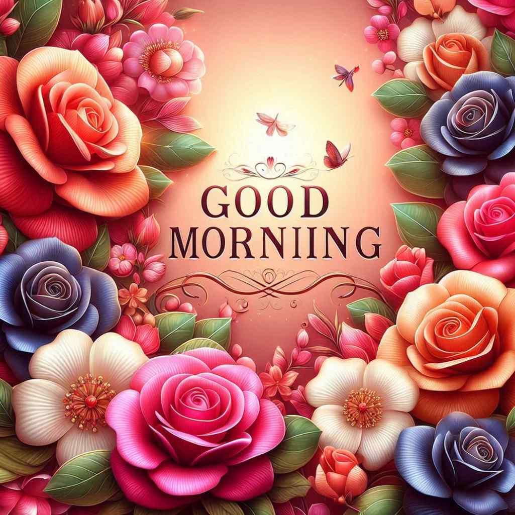 Roja Flower Good Morning Images