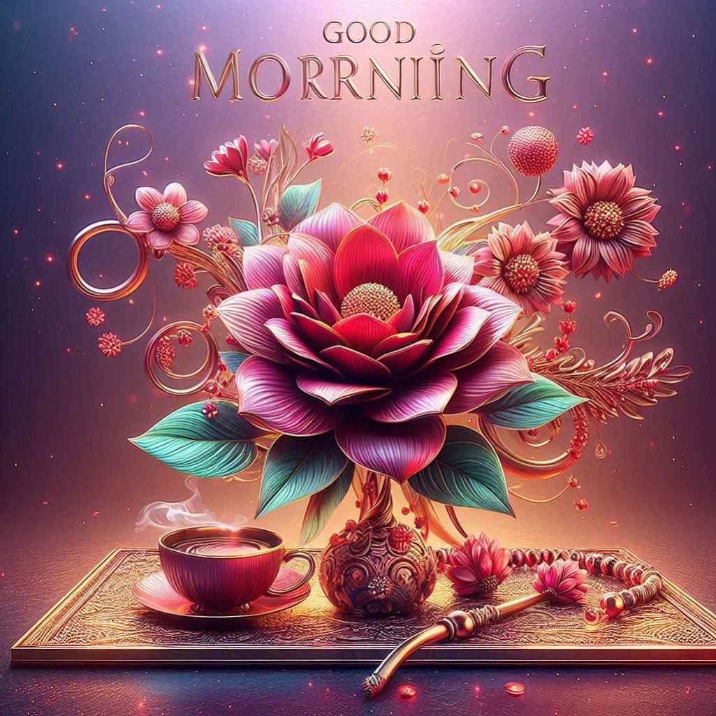 Roja Flower Good Morning Images