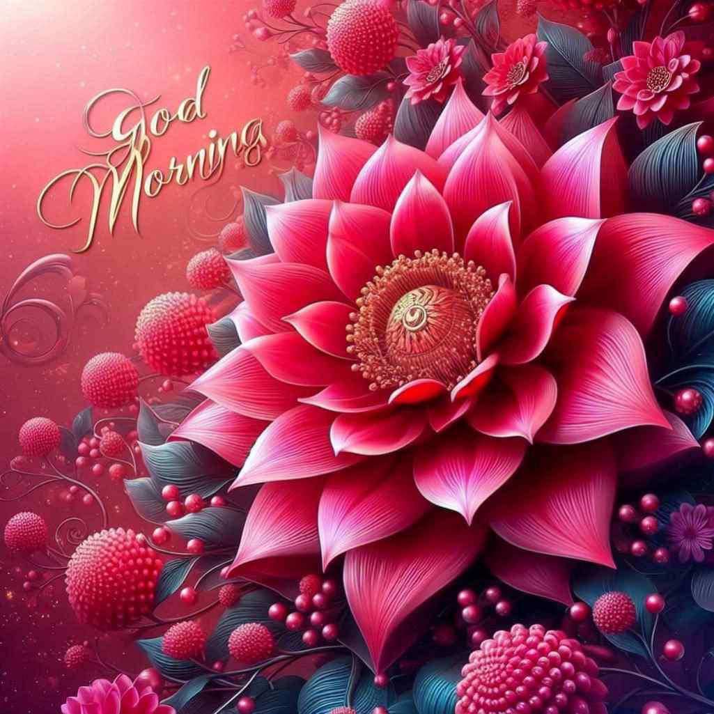 Roja Flower Good Morning Images