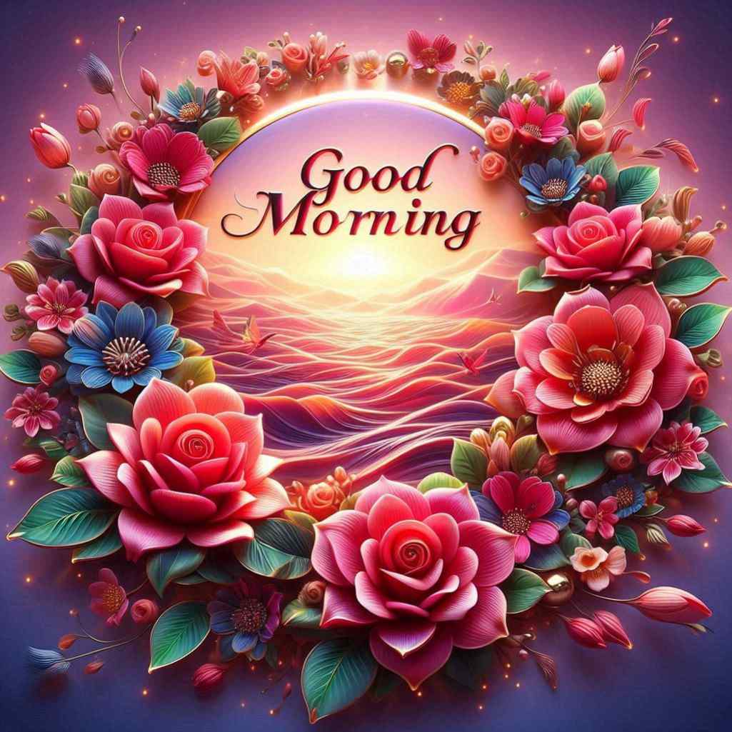 Roja Flower Good Morning Images