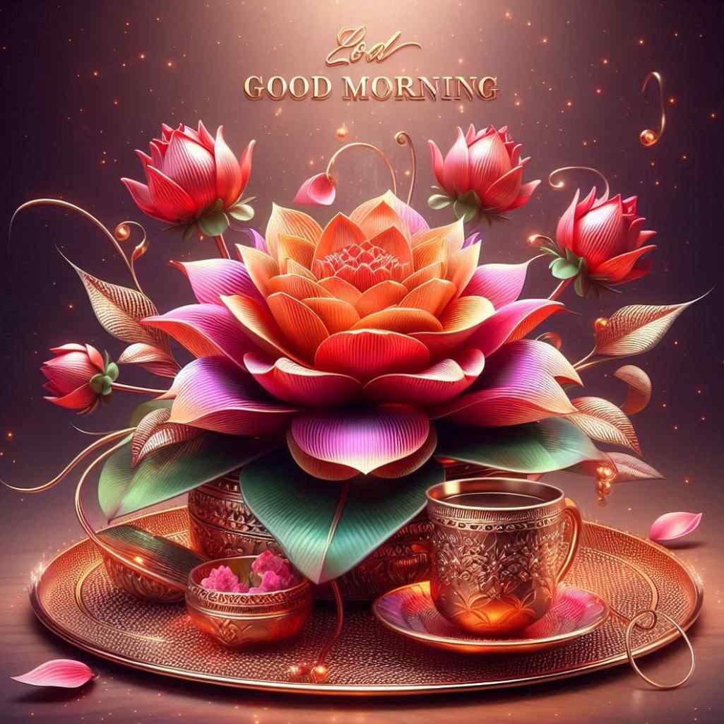 Roja Flower Good Morning Images