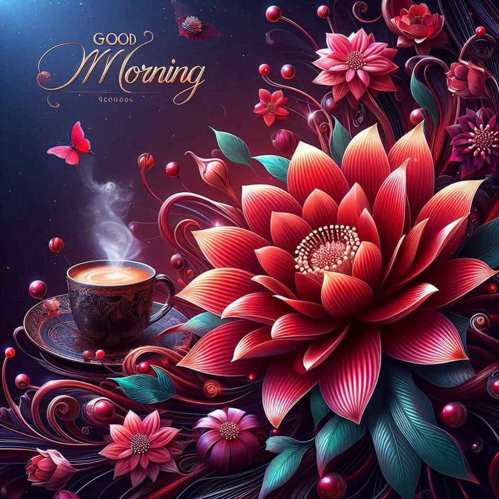 Roja Flower Good Morning Images