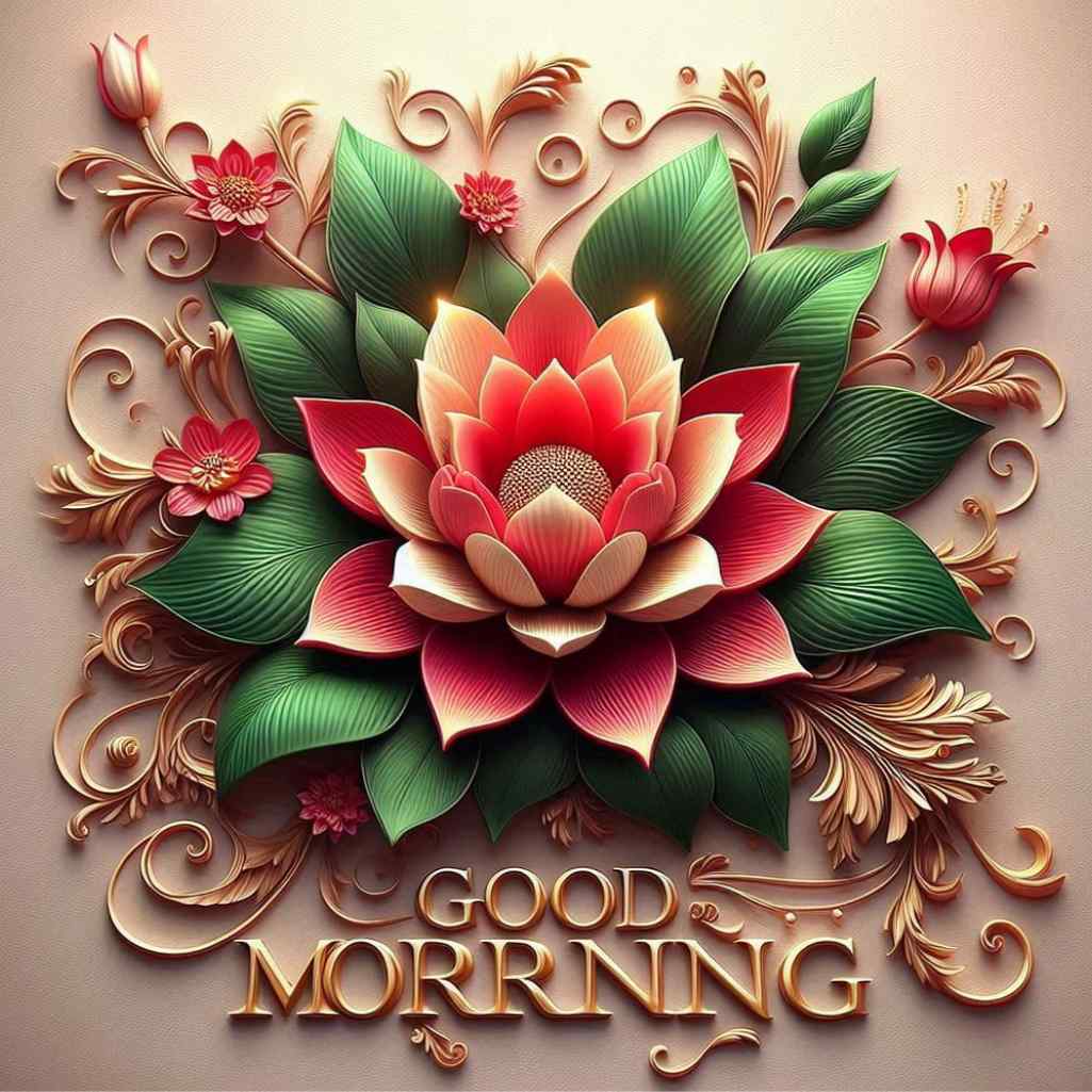 Roja Flower Good Morning Images