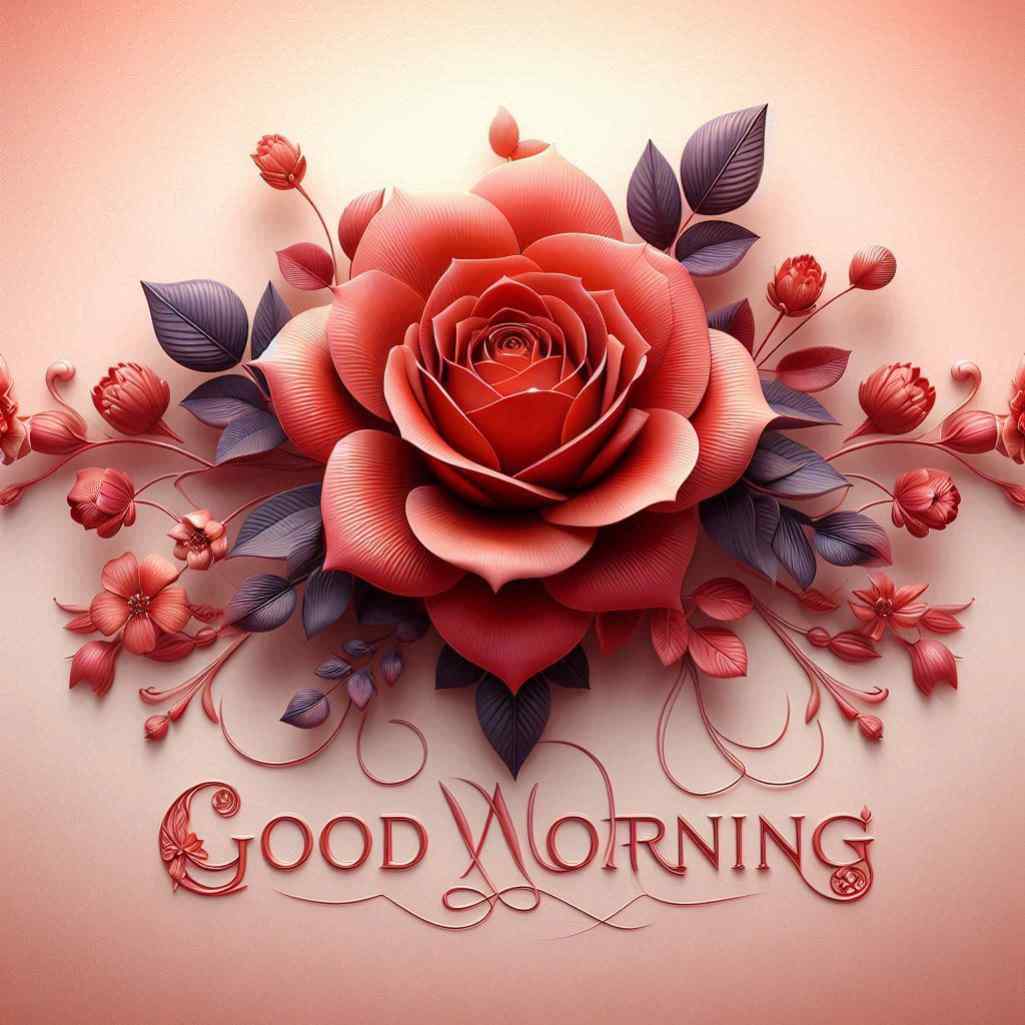 Roja Flower Good Morning Images