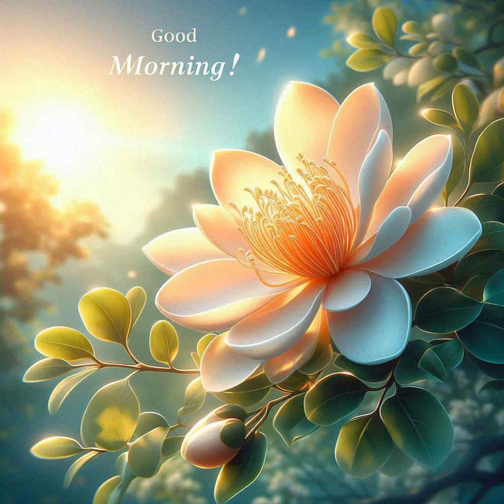 parijat flower good morning images