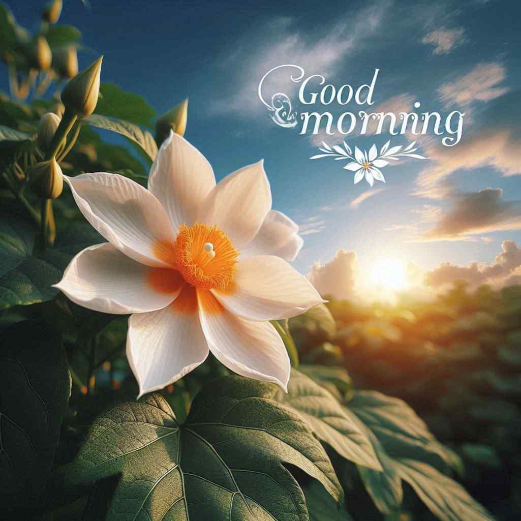 parijat flower good morning images