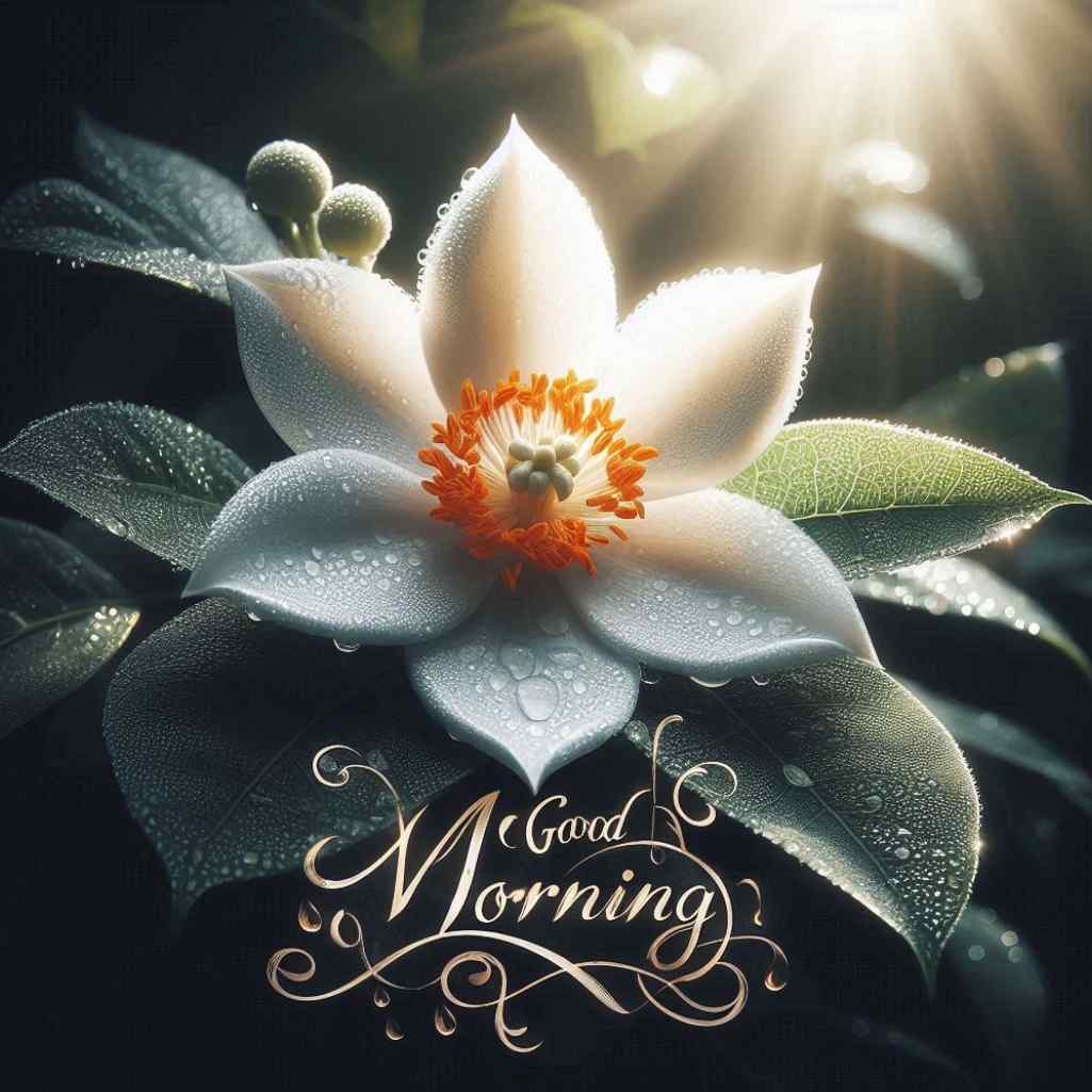 parijat flower good morning images