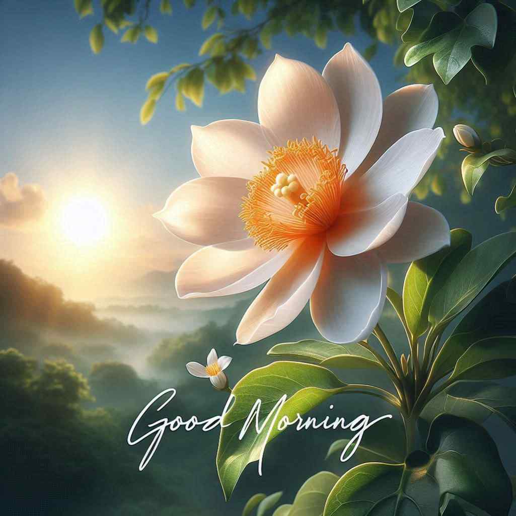 parijat flower good morning images