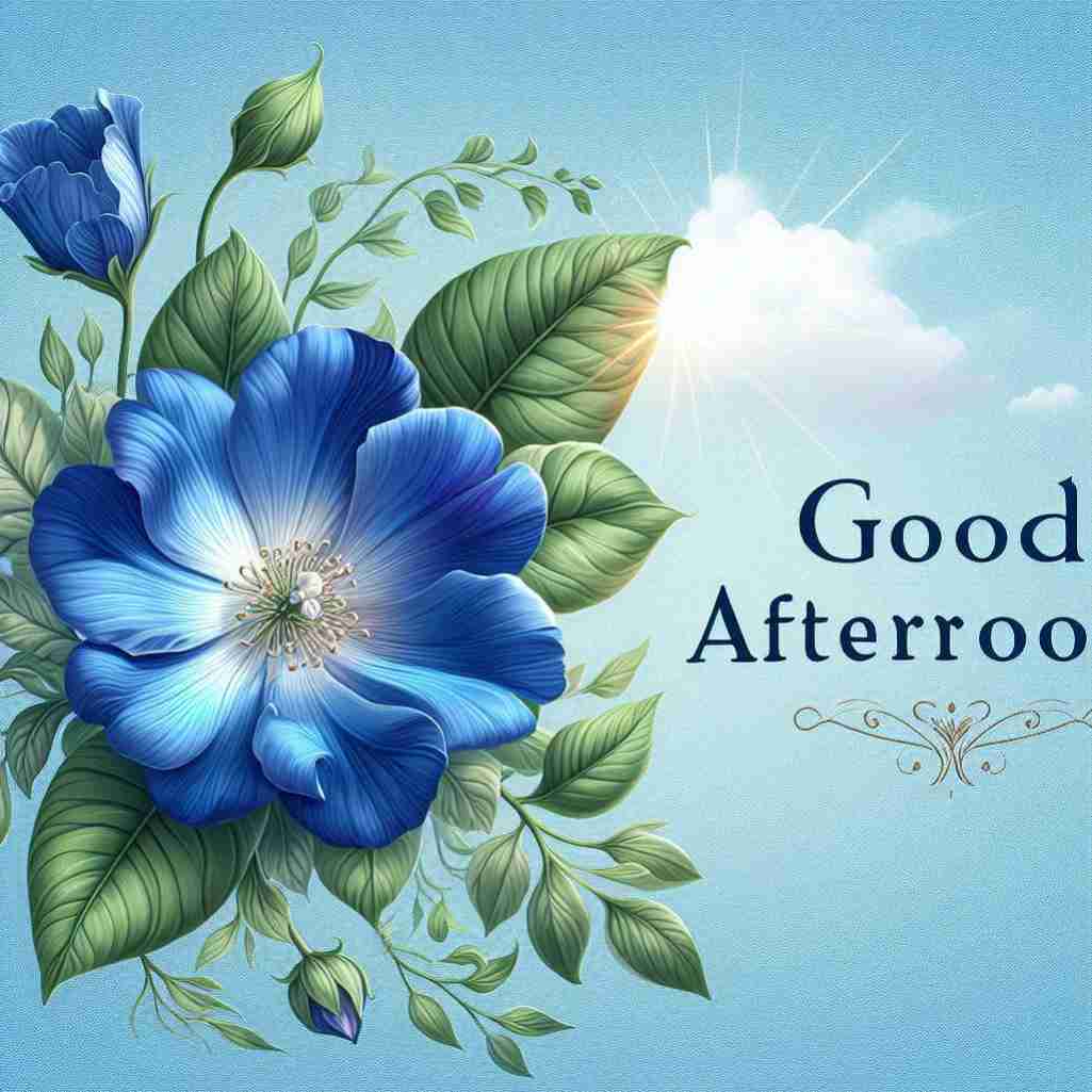 Good Afternoon Blue Flower Images
