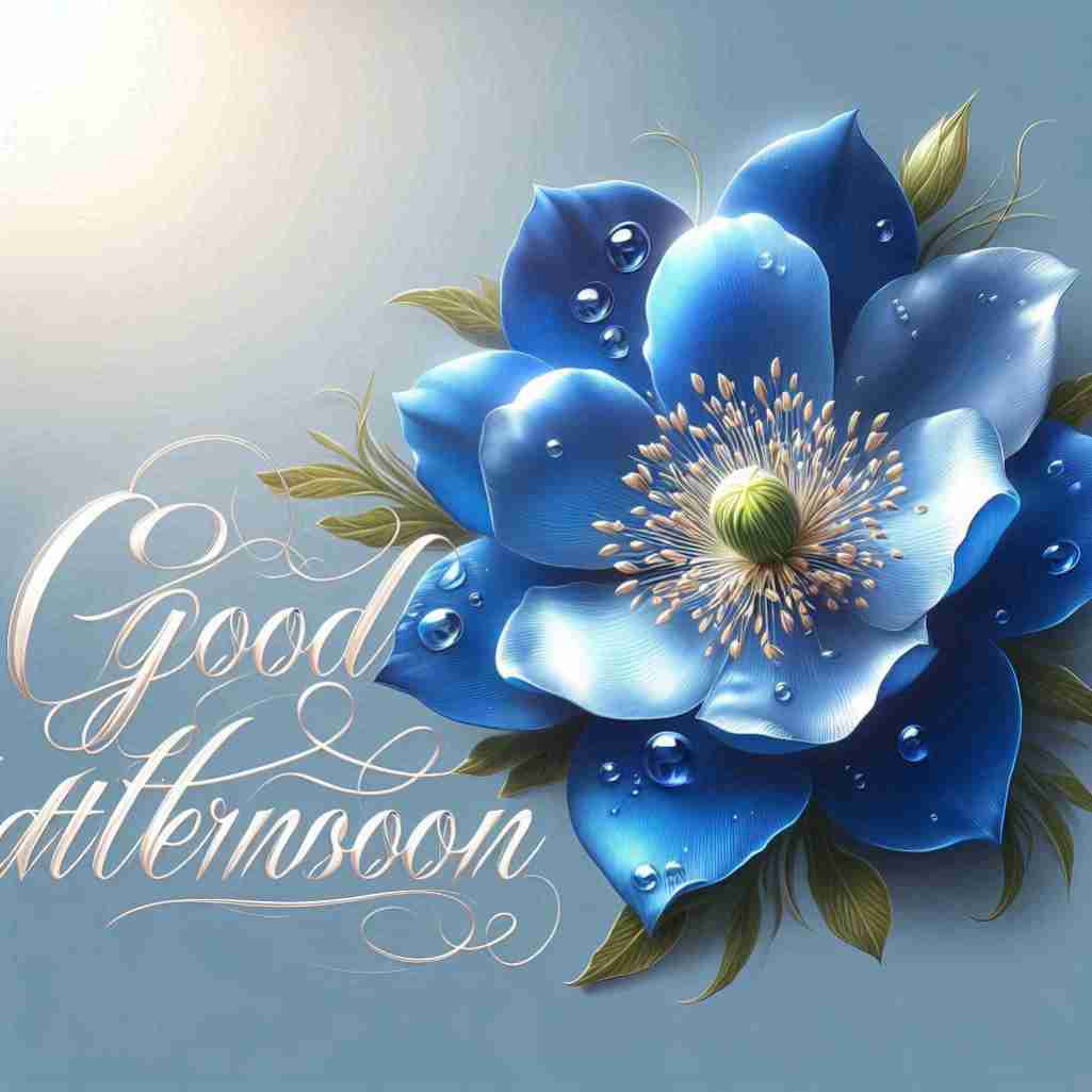 Good Afternoon Blue Flower Images