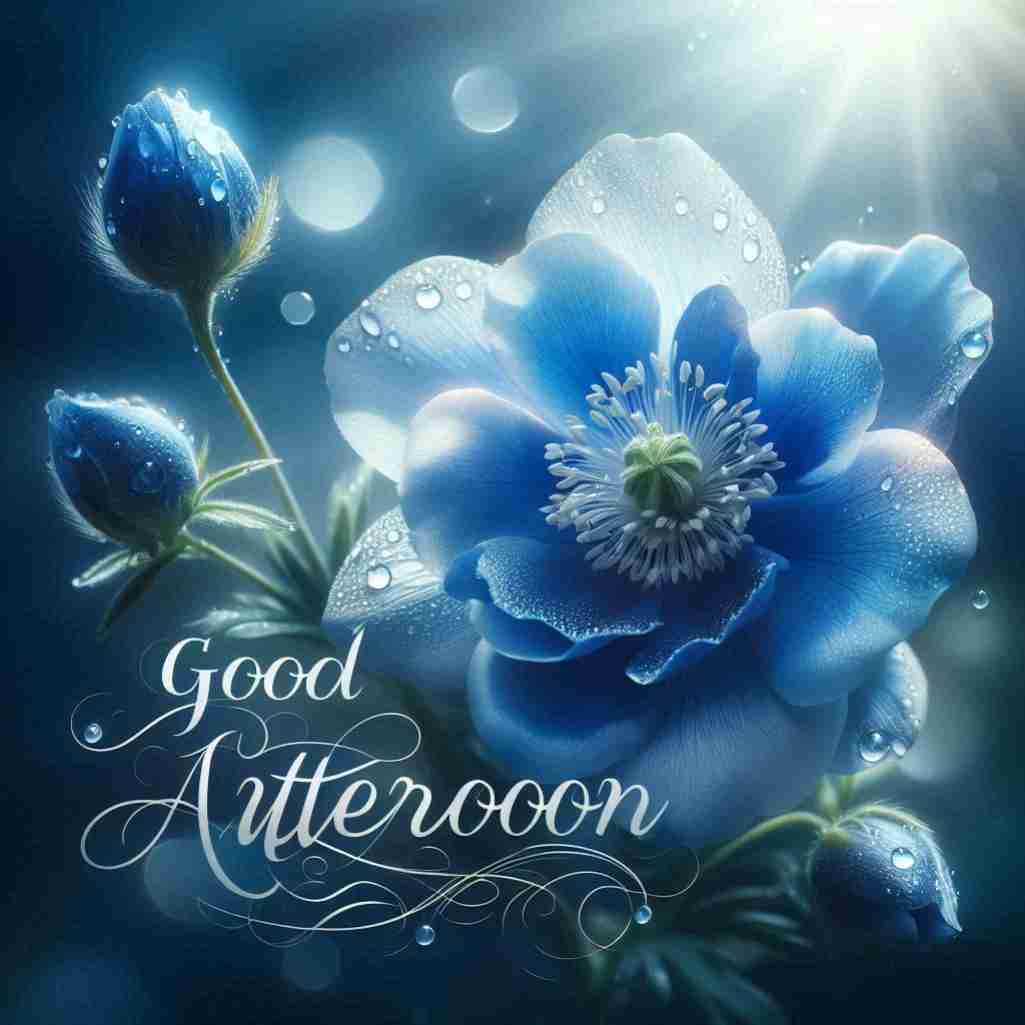 Good Afternoon Blue Flower Images