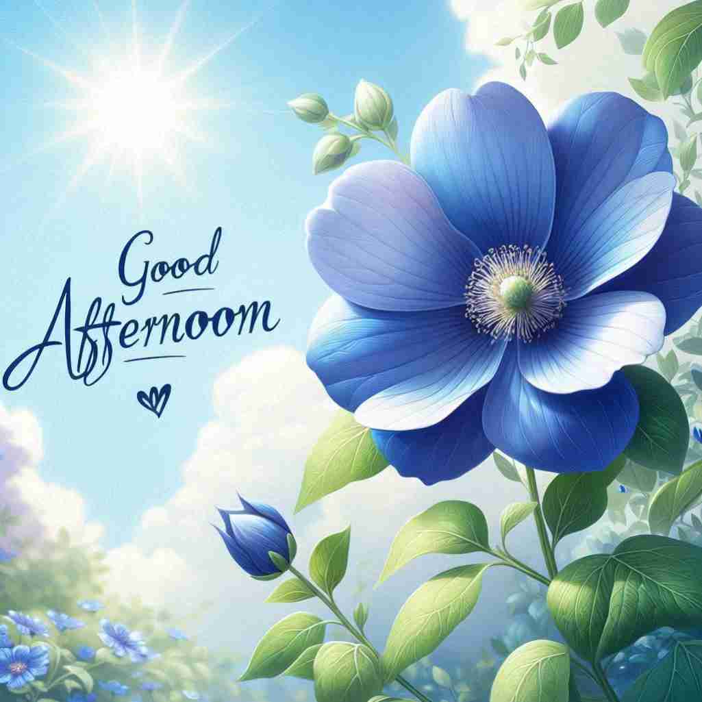Good Afternoon Blue Flower Images
