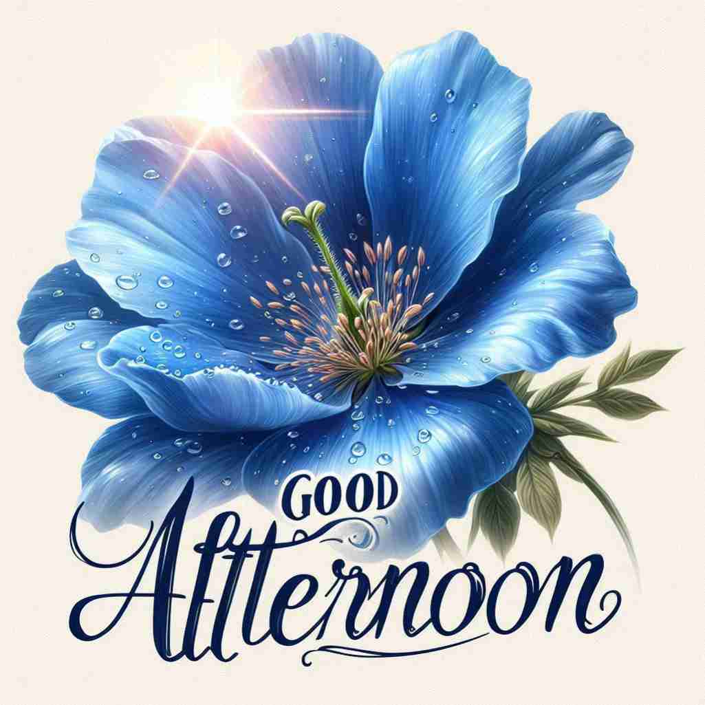 Good Afternoon Blue Flower Images