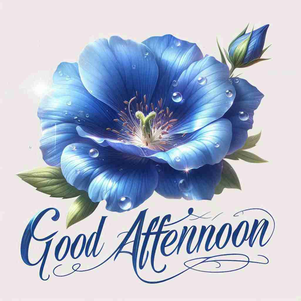 Good Afternoon Blue Flower Images (
